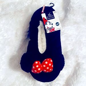 Disney Minnie Mouse Snuggle Toes Slippers S/M NWT